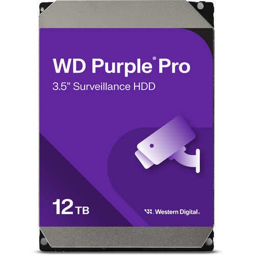 WD 12TB Purple Pro 7200 rpm SATA III 3.5" Internal Surveillance Hard Drive