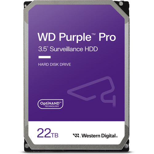 WD 22TB Purple Pro 7200 rpm SATA III 3.5" Internal Surveillance Hard Drive